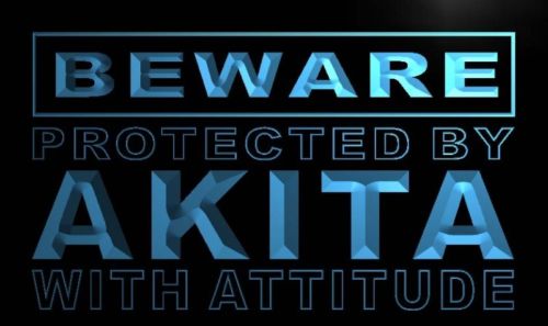 Beware Akita Neon Light Sign